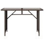 Garden table top glass PE rattan brown 110x68x70 cm by vidaXL, Garden tables - Ref: Foro24-366351, Price: 96,10 €, Discount: %