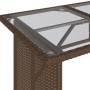 Garden table top glass PE rattan brown 110x68x70 cm by vidaXL, Garden tables - Ref: Foro24-366351, Price: 96,10 €, Discount: %