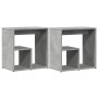 Mesa auxiliar 2 uds madera ingeniería gris hormigón 50x30x50 cm de vidaXL, Mesas auxiliares - Ref: Foro24-840562, Precio: 59,...