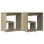 Mesa auxiliar 2 uds madera ingeniería roble Sonoma 50x30x50 cm de vidaXL, Mesas auxiliares - Ref: Foro24-840560, Precio: 56,2...