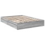 Cama con cajones madera ingeniería gris Sonoma 160x200 cm de vidaXL, Camas y somieres - Ref: Foro24-3280648, Precio: 190,82 €...