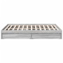 Sonoma gray engineered wood bed with drawers 135x190 cm by vidaXL, Beds and slatted bases - Ref: Foro24-3280697, Price: 180,9...