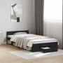 Cama con cajón madera de ingeniería negro 90x190 cm de vidaXL, Camas y somieres - Ref: Foro24-3280784, Precio: 141,99 €, Desc...