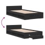 Cama con cajón madera de ingeniería negro 90x190 cm de vidaXL, Camas y somieres - Ref: Foro24-3280784, Precio: 141,99 €, Desc...