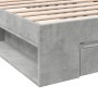 Cama con cajón madera de ingeniería gris hormigón 90x190 cm de vidaXL, Camas y somieres - Ref: Foro24-3280786, Precio: 137,69...