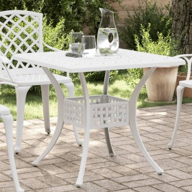 Weißer Gartentisch aus Aluminiumguss, 80 x 80 x 75 cm von vidaXL, Gartentische - Ref: Foro24-4002813, Preis: 177,99 €, Rabatt: %