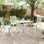 White cast aluminum garden table 80x80x75 cm by vidaXL, Garden tables - Ref: Foro24-4002813, Price: 210,35 €, Discount: %