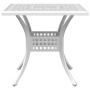 White cast aluminum garden table 80x80x75 cm by vidaXL, Garden tables - Ref: Foro24-4002813, Price: 210,35 €, Discount: %