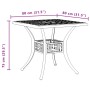 White cast aluminum garden table 80x80x75 cm by vidaXL, Garden tables - Ref: Foro24-4002813, Price: 210,35 €, Discount: %