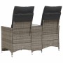 2-seater reclining garden sofa with gray PE rattan table by vidaXL, Outdoor sofas - Ref: Foro24-365712, Price: 243,60 €, Disc...