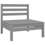 Garden furniture set 11 pieces solid gray pine wood by vidaXL, Garden sets - Ref: Foro24-3083431, Price: 490,72 €, Discount: %