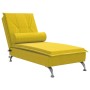 Sofá diván de masaje con cojín de terciopelo amarillo de vidaXL, Divanes - Ref: Foro24-379456, Precio: 116,10 €, Descuento: %