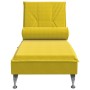 Sofá diván de masaje con cojín de terciopelo amarillo de vidaXL, Divanes - Ref: Foro24-379456, Precio: 116,10 €, Descuento: %