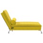 Sofá diván de masaje con cojín de terciopelo amarillo de vidaXL, Divanes - Ref: Foro24-379456, Precio: 116,10 €, Descuento: %