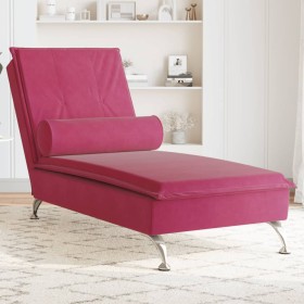 Massage Divan Sofa with Red Velvet Cushion by vidaXL, Daybeds - Ref: Foro24-379454, Price: 120,99 €, Discount: %