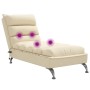 Massage divan sofa with cream fabric cushions by vidaXL, Daybeds - Ref: Foro24-379480, Price: 159,33 €, Discount: %