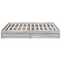 Cama con cajones madera ingeniería gris Sonoma 180x200 cm de vidaXL, Camas y somieres - Ref: Foro24-3280641, Precio: 176,99 €...