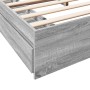 Cama con cajones madera ingeniería gris Sonoma 180x200 cm de vidaXL, Camas y somieres - Ref: Foro24-3280641, Precio: 176,99 €...