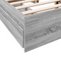 Cama con cajones madera ingeniería gris Sonoma 120x190 cm de vidaXL, Camas y somieres - Ref: Foro24-3280704, Precio: 167,27 €...