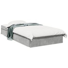 Cama con cajones madera ingeniería gris hormigón 90x200 cm de vidaXL, Camas y somieres - Ref: Foro24-3280681, Precio: 137,99 ...