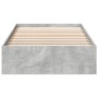 Concrete gray engineered wood bed with drawers 90x200 cm by vidaXL, Beds and slatted bases - Ref: Foro24-3280681, Price: 138,...