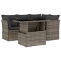 Garden sofa set with cushions 5 pieces gray synthetic rattan by vidaXL, Garden sets - Ref: Foro24-3266560, Price: 378,22 €, D...