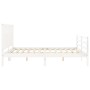 Estructura cama de matrimonio con cabecero madera maciza blanco de vidaXL, Camas y somieres - Ref: Foro24-3194327, Precio: 17...