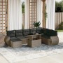 9-piece garden furniture set and gray synthetic rattan cushions by vidaXL, Garden sets - Ref: Foro24-3268730, Price: 649,53 €...