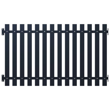 Anthracite powder coated steel fence panel 170.5x125 cm by vidaXL, fence panels - Ref: Foro24-146477, Price: 175,16 €, Discou...