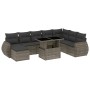 9-teiliges Gartenmöbel-Set und graue synthetische Rattankissen von vidaXL, Gartensets - Ref: Foro24-3268730, Preis: 649,53 €,...