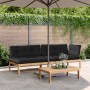 Gartenpaletten-Sofagarnitur und Kissen 3-teilig aus Akazienholz von vidaXL, Outdoor-Sofas - Ref: Foro24-3209322, Preis: 422,9...