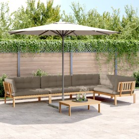 Garden pallet sofa set and cushions 5 pieces acacia wood by vidaXL, Outdoor sofas - Ref: Foro24-3209413, Price: 925,99 €, Dis...