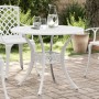 Mesa de jardín aluminio fundido blanco Ø90x75 cm de vidaXL, Mesas de jardín - Ref: Foro24-4002809, Precio: 213,24 €, Descuent...