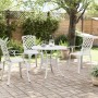 White cast aluminum garden table Ø90x75 cm by vidaXL, Garden tables - Ref: Foro24-4002809, Price: 213,24 €, Discount: %