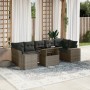 Garden sofa and cushion set 8 pieces gray synthetic rattan by vidaXL, Garden sets - Ref: Foro24-3269040, Price: 608,03 €, Dis...