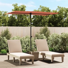 Garden umbrella with terracotta aluminum pole 2x1.5 m by vidaXL, Umbrellas - Ref: Foro24-47341, Price: 44,99 €, Discount: %