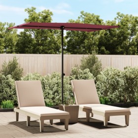 Garden umbrella with red burgundy aluminum pole 2x1.5 m by vidaXL, Umbrellas - Ref: Foro24-47340, Price: 44,99 €, Discount: %