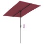 Garden umbrella with red burgundy aluminum pole 2x1.5 m by vidaXL, Umbrellas - Ref: Foro24-47340, Price: 48,09 €, Discount: %