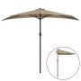 Semicircular balcony umbrella in taupe aluminum stick 270x144cm by vidaXL, Umbrellas - Ref: Foro24-44590, Price: 47,48 €, Dis...