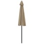 Sombrilla de balcón semicircular palo aluminio taupe 270x144cm de vidaXL, Sombrillas - Ref: Foro24-44590, Precio: 47,48 €, De...