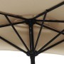 Sombrilla de balcón semicircular palo aluminio taupe 270x144cm de vidaXL, Sombrillas - Ref: Foro24-44590, Precio: 47,48 €, De...