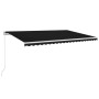 Toldo retráctil manual con luz LED gris antracita 500x300 cm de vidaXL, Toldos - Ref: Foro24-3068944, Precio: 423,56 €, Descu...