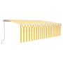 Toldo retráctil manual persiana y LED amarillo y blanco 5x3 m de vidaXL, Toldos - Ref: Foro24-3069343, Precio: 453,59 €, Desc...