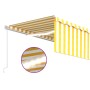 Retractable manual awning with yellow and white LED lights 5x3 m by vidaXL, Awnings - Ref: Foro24-3069343, Price: 453,59 €, D...