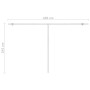 Toldo retráctil manual con LED azul y blanco 450x300 cm de vidaXL, Toldos - Ref: Foro24-3069561, Precio: 496,08 €, Descuento: %