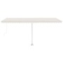 Toldo retráctil manual con luz LED crema 500x300 cm de vidaXL, Toldos - Ref: Foro24-3069582, Precio: 547,74 €, Descuento: %