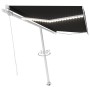 Toldo manual retráctil con luz LED gris antracita 450x350 cm de vidaXL, Toldos - Ref: Foro24-3069644, Precio: 514,83 €, Descu...