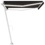 Toldo manual retráctil con luz LED gris antracita 450x350 cm de vidaXL, Toldos - Ref: Foro24-3069644, Precio: 514,83 €, Descu...