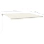 Toldo retráctil manual con luz LED crema 5x3 m de vidaXL, Toldos - Ref: Foro24-3069982, Precio: 527,63 €, Descuento: %