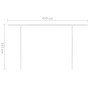 Toldo retráctil manual con luz LED amarillo y blanco 4,5x3 m de vidaXL, Toldos - Ref: Foro24-3069963, Precio: 476,28 €, Descu...